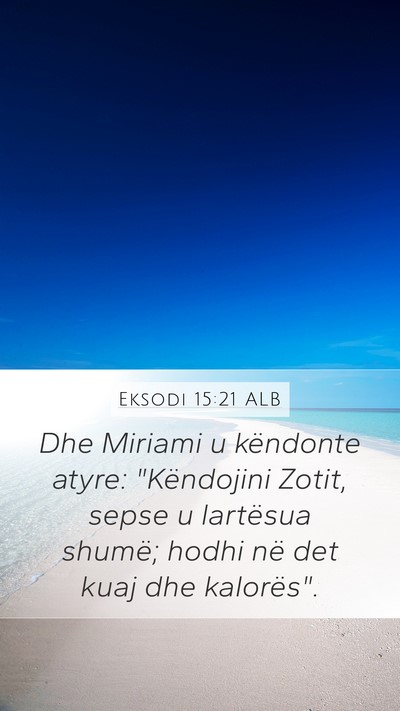 Eksodi 15:21 ALB Bible Verse Image