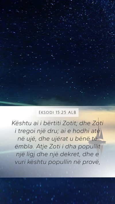 Eksodi 15:25 ALB Bible Verse Image