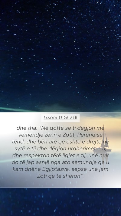 Eksodi 15:26 ALB Bible Verse Image