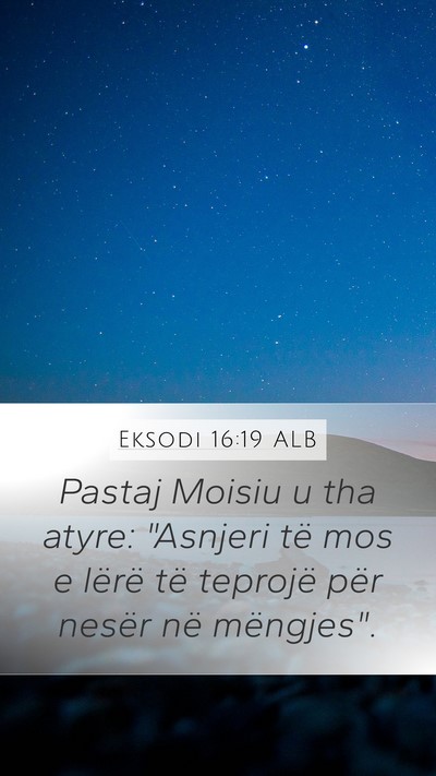 Eksodi 16:19 ALB Bible Verse Image