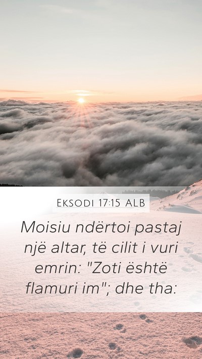 Eksodi 17:15 ALB Bible Verse Image
