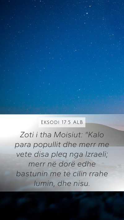 Eksodi 17:5 ALB Bible Verse Image