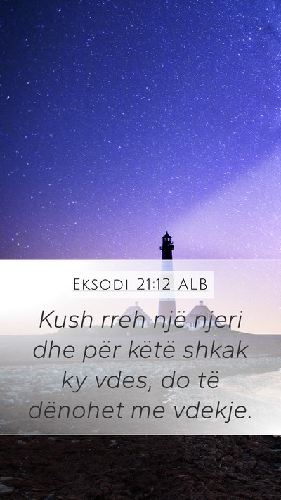 Eksodi 21:12 ALB Bible Verse Image