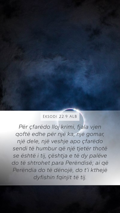 Eksodi 22:9 ALB Bible Verse Image