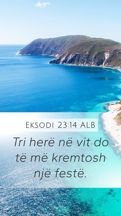 Eksodi 23:14 ALB Bible Verse Image