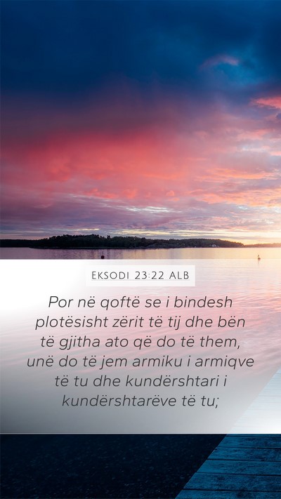 Eksodi 23:22 ALB Bible Verse Image