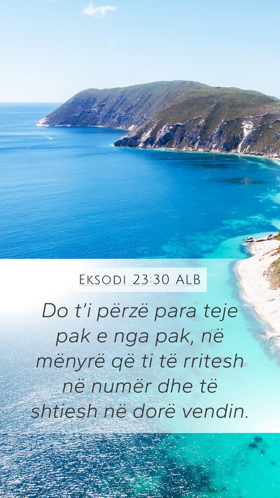 Eksodi 23:30 ALB Bible Verse Image