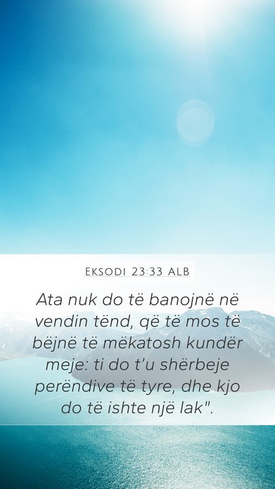 Eksodi 23:33 ALB Bible Verse Image