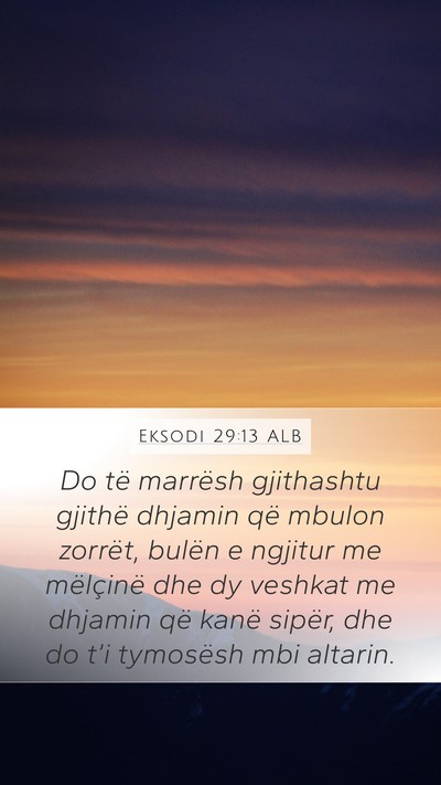 Eksodi 29:13 ALB Bible Verse Image