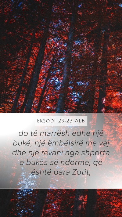 Eksodi 29:23 ALB Bible Verse Image