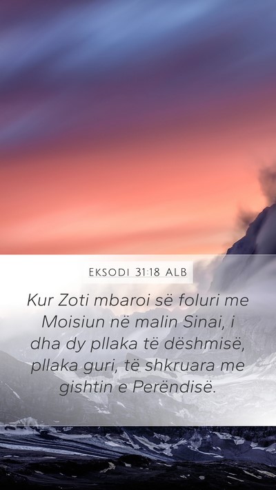 Eksodi 31:18 ALB Bible Verse Image