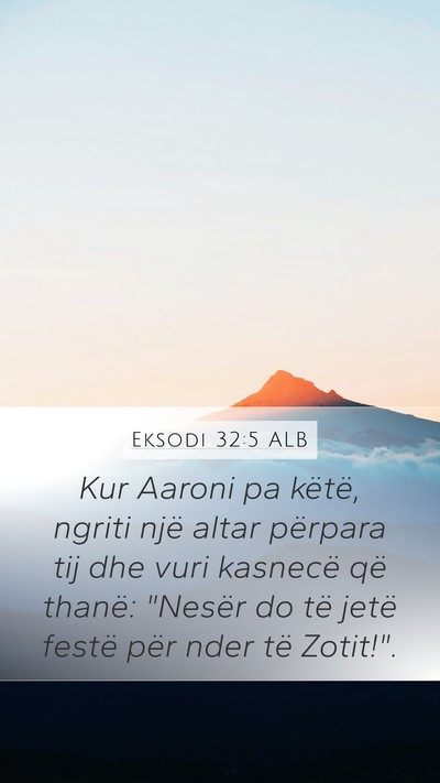 Eksodi 32:5 ALB Bible Verse Image