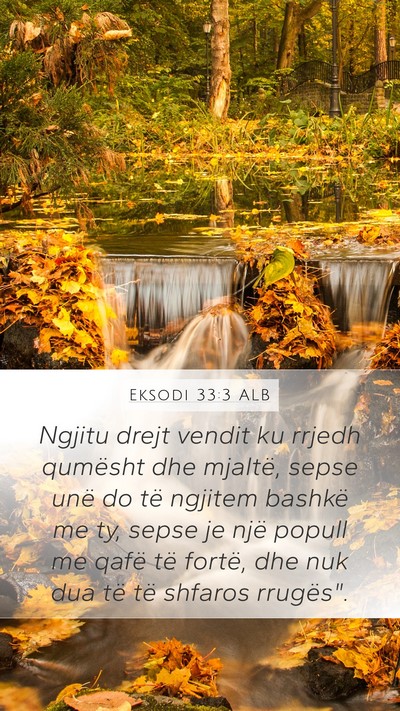 Eksodi 33:3 ALB Bible Verse Image