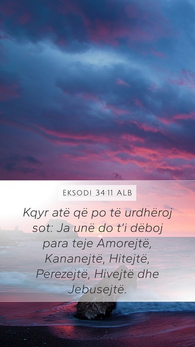 Eksodi 34:11 ALB Bible Verse Image