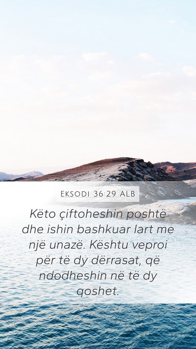 Eksodi 36:29 ALB Bible Verse Image