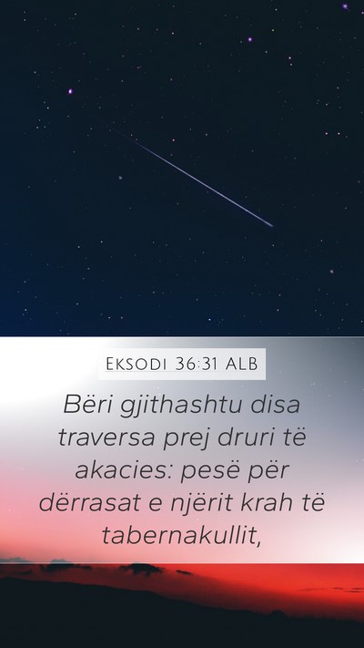 Eksodi 36:31 ALB Bible Verse Image