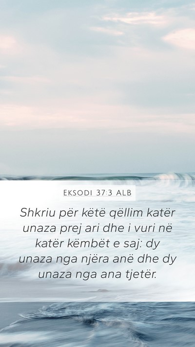 Eksodi 37:3 ALB Bible Verse Image