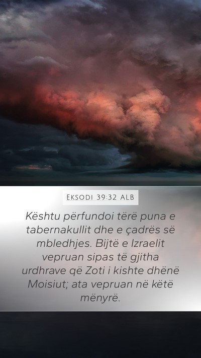 Eksodi 39:32 ALB Bible Verse Image