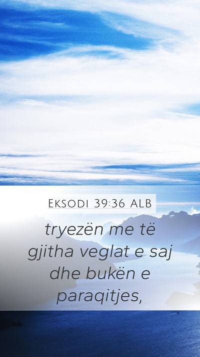 Eksodi 39:36 ALB Bible Verse Image