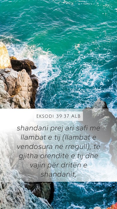 Eksodi 39:37 ALB Bible Verse Image