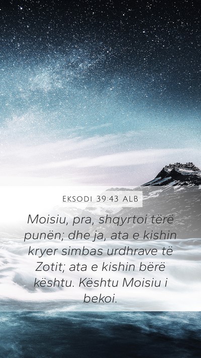 Eksodi 39:43 ALB Bible Verse Image