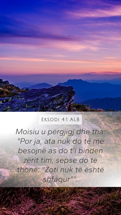 Eksodi 4:1 ALB Bible Verse Image