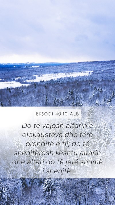Eksodi 40:10 ALB Bible Verse Image