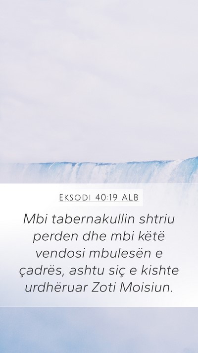 Eksodi 40:19 ALB Bible Verse Image
