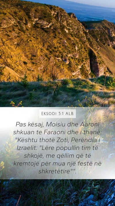Eksodi 5:1 ALB Bible Verse Image