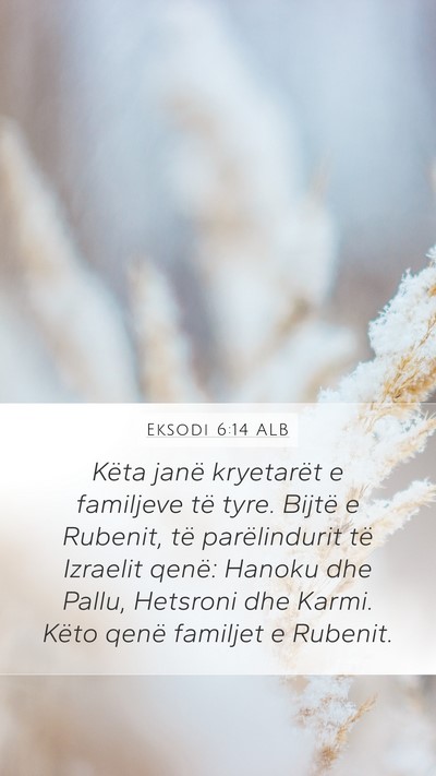 Eksodi 6:14 ALB Bible Verse Image