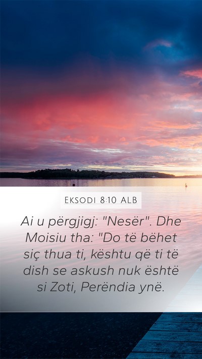 Eksodi 8:10 ALB Bible Verse Image