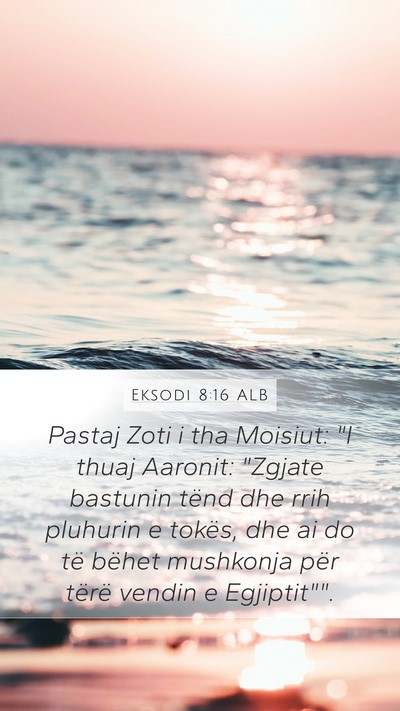 Eksodi 8:16 ALB Bible Verse Image