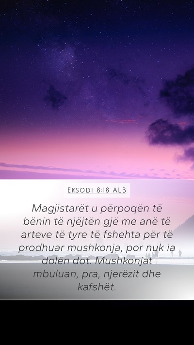 Eksodi 8:18 ALB Bible Verse Image
