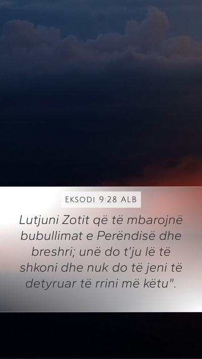 Eksodi 9:28 ALB Bible Verse Image