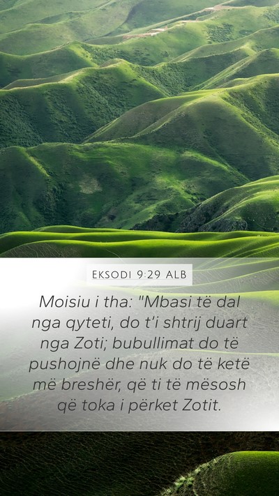 Eksodi 9:29 ALB Bible Verse Image