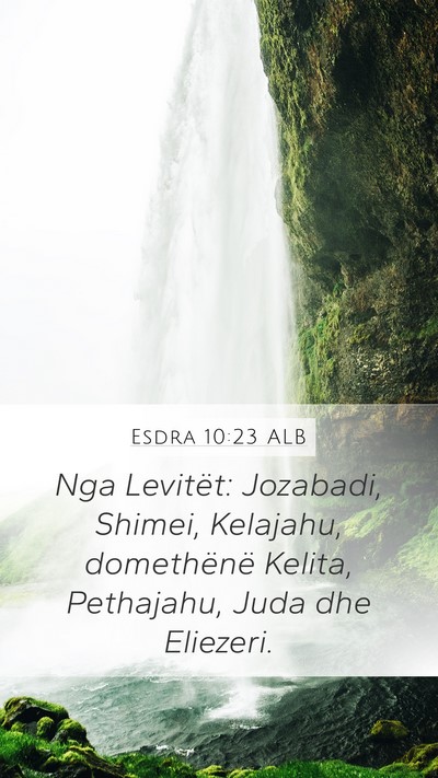 Esdra 10:23 ALB Bible Verse Image