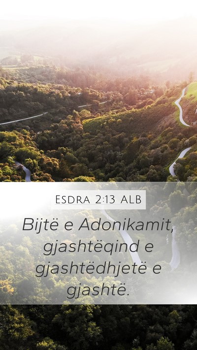 Esdra 2:13 ALB Bible Verse Image