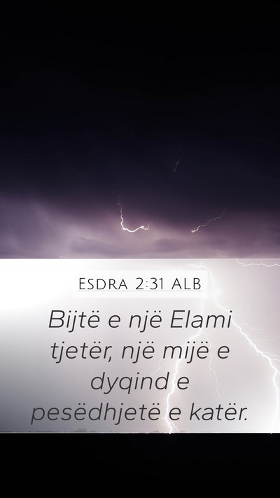 Esdra 2:31 ALB Bible Verse Image