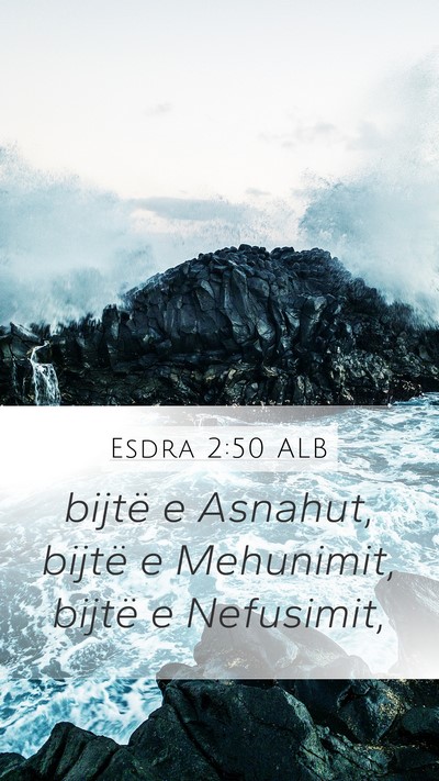 Esdra 2:50 ALB Bible Verse Image