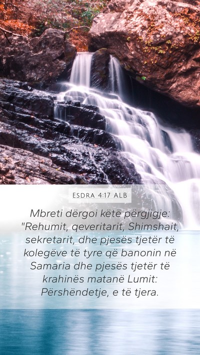 Esdra 4:17 ALB Bible Verse Image
