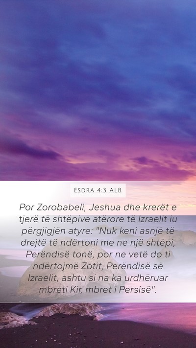 Esdra 4:3 ALB Bible Verse Image