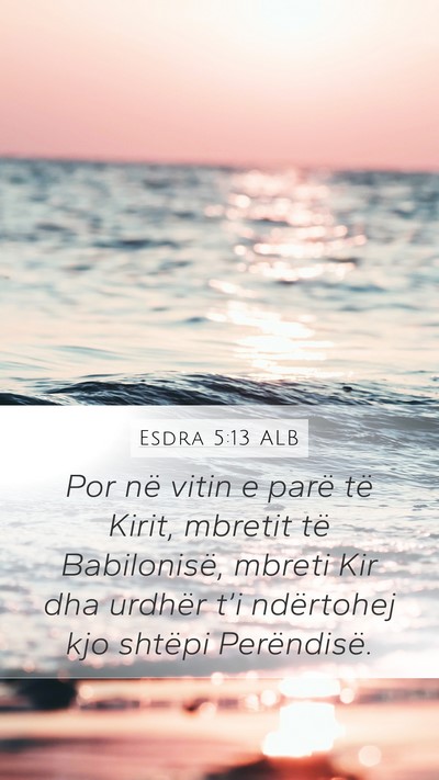 Esdra 5:13 ALB Bible Verse Image
