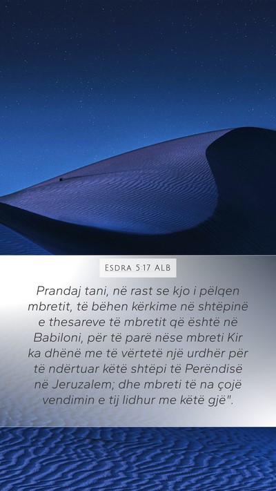 Esdra 5:17 ALB Bible Verse Image