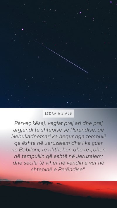 Esdra 6:5 ALB Bible Verse Image