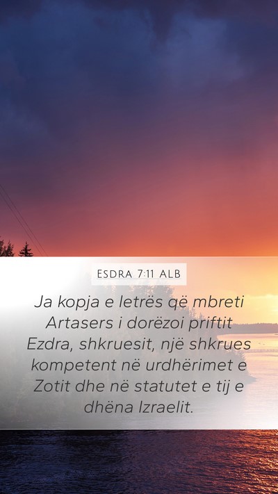 Esdra 7:11 ALB Bible Verse Image