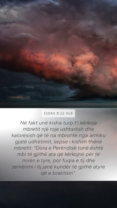 Esdra 8:22 ALB Bible Verse Image