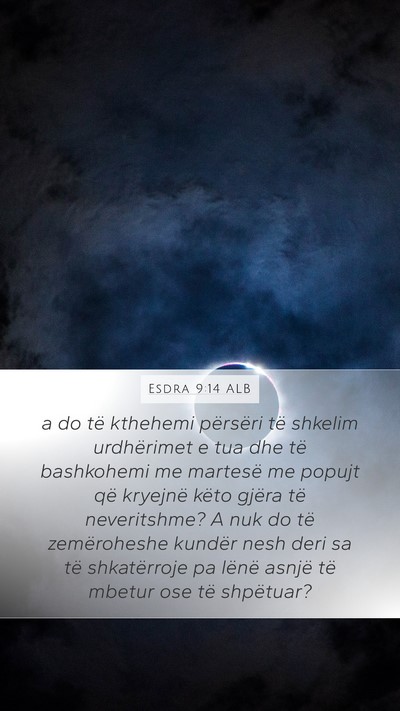 Esdra 9:14 ALB Bible Verse Image