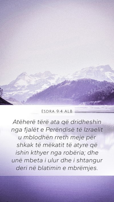 Esdra 9:4 ALB Bible Verse Image