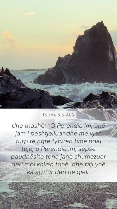 Esdra 9:6 ALB Bible Verse Image