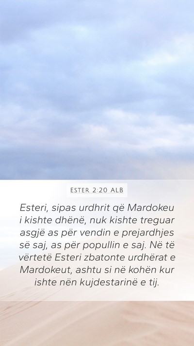 Ester 2:20 ALB Bible Verse Image